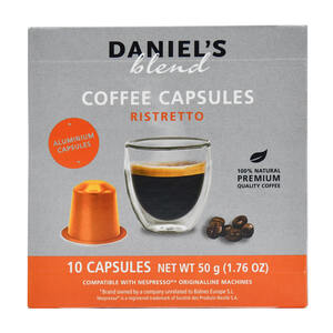 Daniel's Blend Ristretto Coffee Capsules 10 pcs 50 g