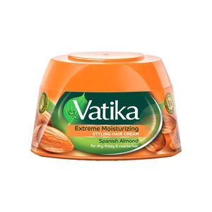 Vatika Naturals Extreme Moisturizing Styling Hair Cream Enriched with Spanish Almond For Dry and Frizzy Hair 140 ml