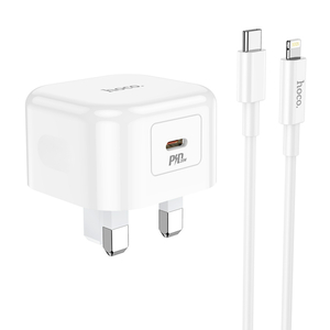 Hoco PD Single Port Super Fast Wall Charger with Lightning Cable, C91B