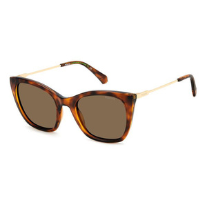 Polaroid Women's Cat Eye Sunglasses, Brown, 4144SX 086