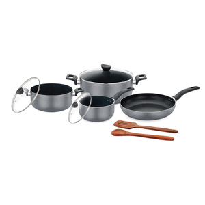 Chefline Non Stick CookWare Set, Silver Edition, 9 pcs