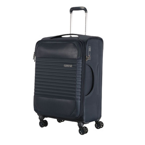 American Tourister Fornax Spinner Soft Trolley  with TSA Combination Lock, 77  cm, Ensign Blue