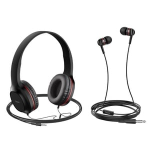 Hoco Wired Headphones with Mic, 1.2 m, W24