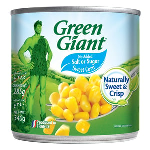 Buy Green Giant No Added Salt & Sugar Sweet Corn 340 g Online at Best Price | Cand Whl.Kernel Corn | Lulu UAE in UAE