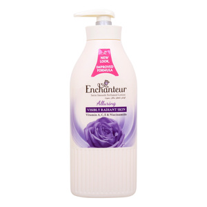 اشتري Enchanteur Satin Smooth Perfumed Lotion Alluring 400 ml Online at Best Price | Body Lotion | Lulu Kuwait في الكويت