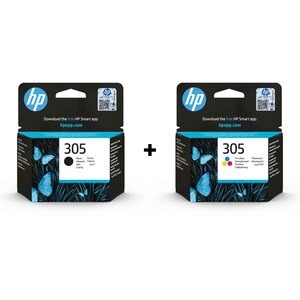HP Cartridge 305 Black+ 305 Tri Colours