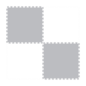 Sunta Puzzle Mat, Pack of 4, Grey/White, 2101KSG/4-GRY/WHT