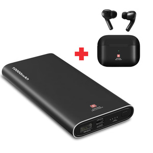 Swiss Military Power Bank 10000mAh + Earbuds Victor White