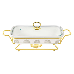 Chefline Rectangle Casserole with Warmer Rack, 15 inches, 3072