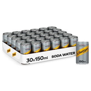 Buy Schweppes Soda Water 30 x 150 ml Online at Best Price | Mixer Drinks | Lulu Kuwait in Kuwait