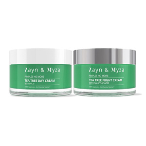 Zayn & Myza Tea Tree Salicylic Acid Day Cream with Tea Tree Night Cream Unclog Pores & Dark Spots, For Acne-Pimple Prone Skin