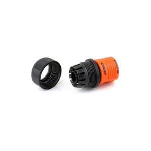 Claber Automatic Coupling with Aquastop, 3/4 inches, Black/Orange, 8605