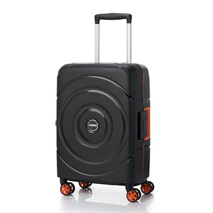 امريكان توريستر حقيبة سفر دوارة بعجلات صلبة سبينر  مع قفل TSA، 55 سم، أسود