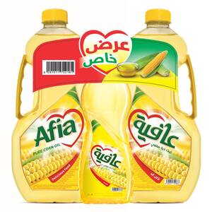 Buy Afia Pure Corn Oil 2 x 1.5 Litres + 500 ml Online at Best Price | Corn Oil | Lulu UAE in UAE