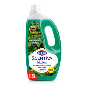 Buy Clorox Scentiva Disinfectant Cleaner Mediterranean Pine Forest 1.5 Litres Online at Best Price | Disinfectants | Lulu Kuwait in UAE