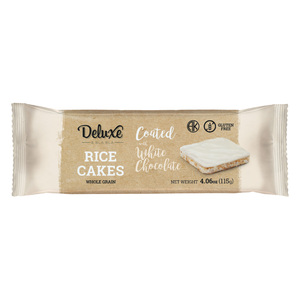 Deluxe & Bla Bla Gluten Free Rice Cakes Coated With White Chocolate 115 g