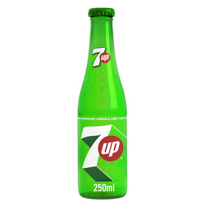 Buy 7UP Carbonated Soft Drink Glass Bottle 6 x 250 ml Online at Best Price | Cola Bottle | Lulu Kuwait in Kuwait