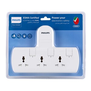 اشتري قم بشراء Philips 3 Way Adaptor with Individual Switch, SPN1136W/56 Online at Best Price من الموقع - من لولو هايبر ماركت Plugs & Extensions في الامارات