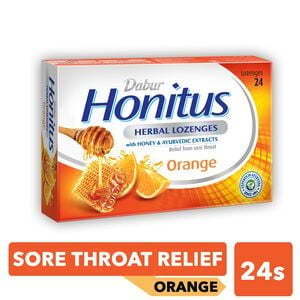 Buy Dabur Honitus Herbal Lozenges with Orange Flavor 24 pcs Online at Best Price | Cough / Throat Drops | Lulu UAE in UAE