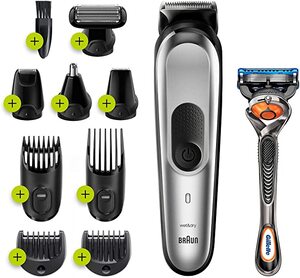Braun 10-in-1 Mgk7220 Men Beard Trimmer, Body Grooming Kit & Hair Clipper, Silver Grey Product Comparisons