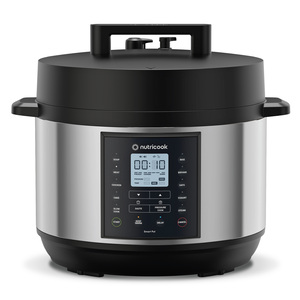 Nutricook Smart Pot 2 Plus, 9 in 1 Electric Pressure Cooker, 9.5 L, 1500 W, Stainless Steel/Black, NC-SP210L