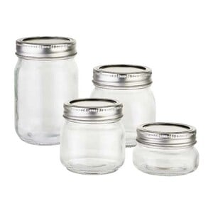 Crystal Drops Glass Canister Set 4Pcs 3512
