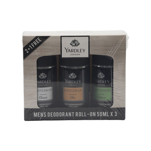 Yardley Deodorant Roll On For Men Assorted Value Pack 3 x 50 ml