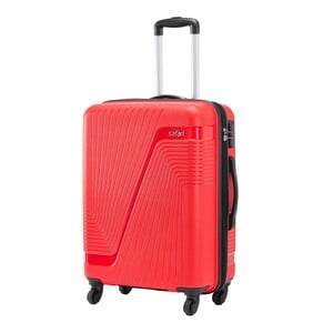 سفاري زيون حقيبة سفر صلبة 4 عجلات، 66 سم، أحمر