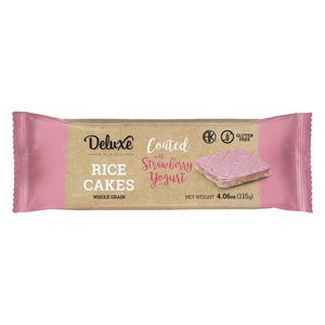 Deluxe & Bla Bla Gluten Free Rice Cakes Coated With Strawberry Yoghurt 115 g