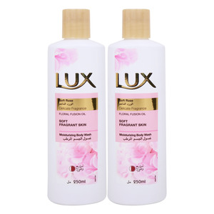 Lux Soft Rose Moisturizing Body Wash, 2 x 250 ml