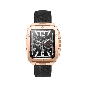 Swiss Military Smart Watch Alps 2 Rose Gold Frame Black Leather Strap