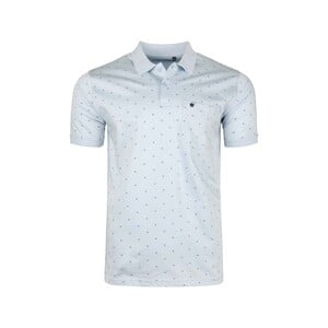 Louis Philippe Mens Half Sleeve Polo T-Shirt, LPKWMRGF126091, Sky Blue, XL