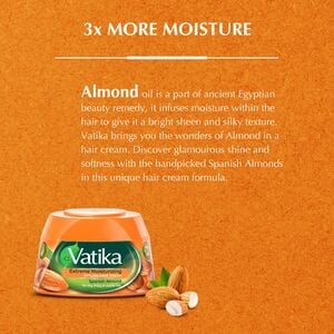 Vatika Naturals Extreme Moisturizing Styling Hair Cream Enriched with Spanish Almond For Dry and Frizzy Hair 210 ml
