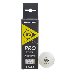 Dunlop Pro Tour 40+ mm Table Tennis Balls, White