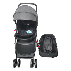 First Step Baby Stroler with Car Seat, Grey, 6789 ZY