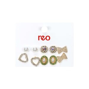 Reo Female Stud Earrings Set (Pair of 5), EK-ERS002