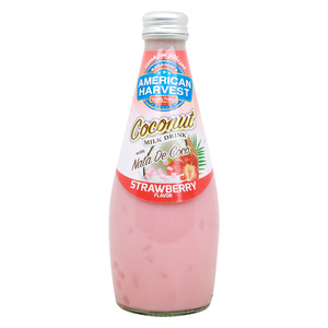 American Harvest Coconut Milk Drink With Nata De Coco Strawberry Flavour 290 ml