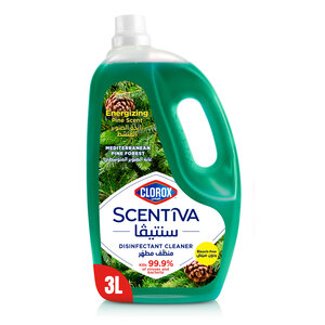Buy Clorox Scentiva Disinfectant Cleaner Mediterranean Pine Forest 3 Litres Online at Best Price | Disinfectants | Lulu KSA in UAE