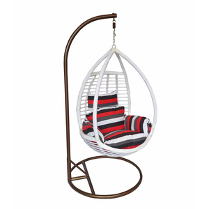 Maple Leaf Hanging Swing Chair with Cushion White