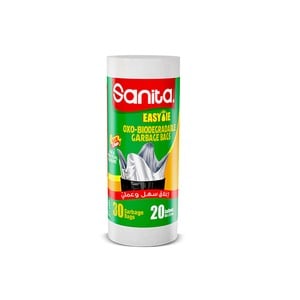 Sanita Oxo-Biodegradable Garbage Bags 20 Gallons 85 x 72 cm 30 pcs