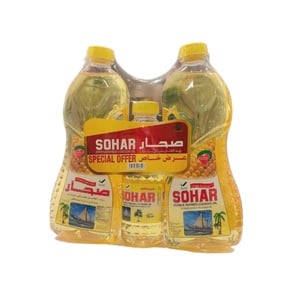 Sohar Double Refined Cooking Oil 2 x 1.5 Litres + 750 ml