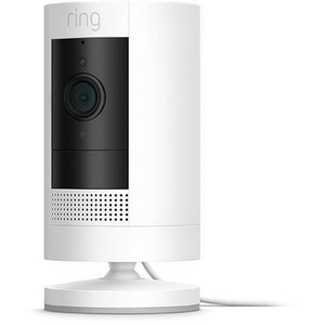 Ring Indoor/Outdoor Wired Stick UP Camera, 1080p HD, White