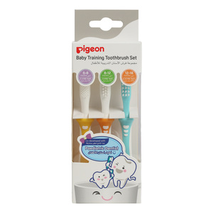 بيجون مجموعة فرش الأسنان التدريبية للأطفال K892 ، العدد 3 قطع