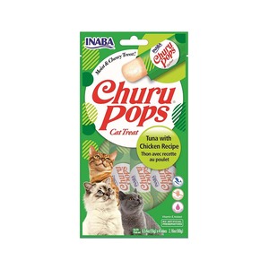 Inaba Churu Pops Cat Food Tuna with Chicken Recipe 60 g, 4 pcs