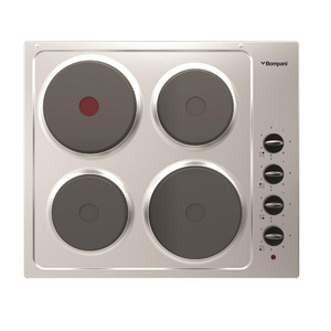 Bompani Built-In Electric Hob with 4 Hot Plates, 60 cm, Stainless steel, BO253JF/E