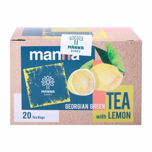 Manna Georgian Green Tea Bag with Lemon, 20 Bags