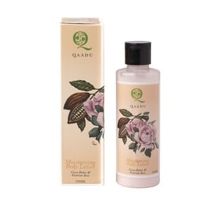 Qaadu Moisturizing Body Lotion With Cocoa Butter & Victorian Rose For Smooth Glowing and Moisturized Skin 200 ml