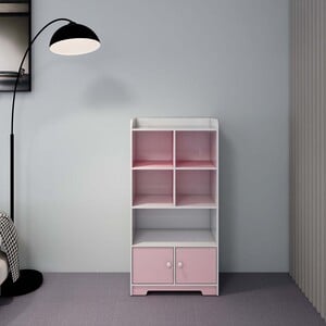 Maple Leaf Home Book Shelf Storage Organizer PEK003 White & Pink