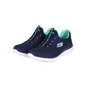 Skechers Womens Summit Total Leisure Sports Shoes 149038-NVGR, Navy-Green, 38