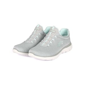 Skechers Womens Summit Total Leisure Sports Shoes 149038-LGAQ, Light Gray-Aqua, 37